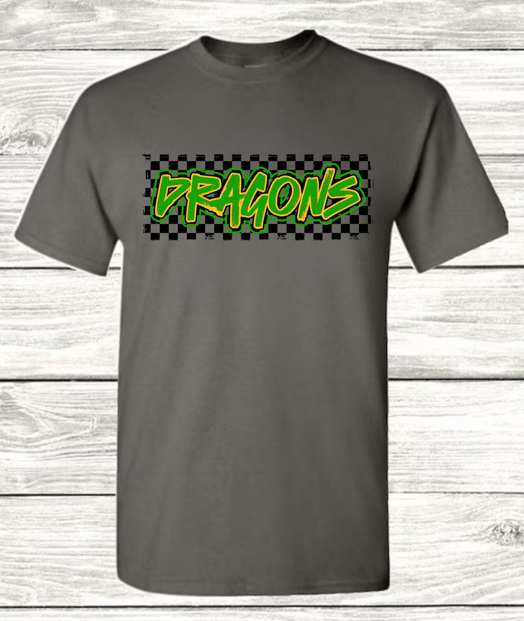 Dragons Neon Checkered