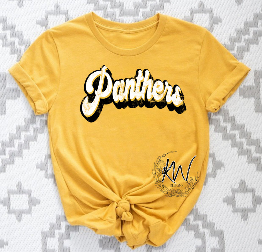Panthers distressed arch