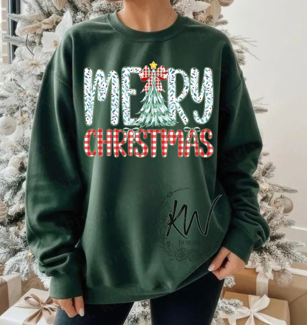 Merry Christmas plaid