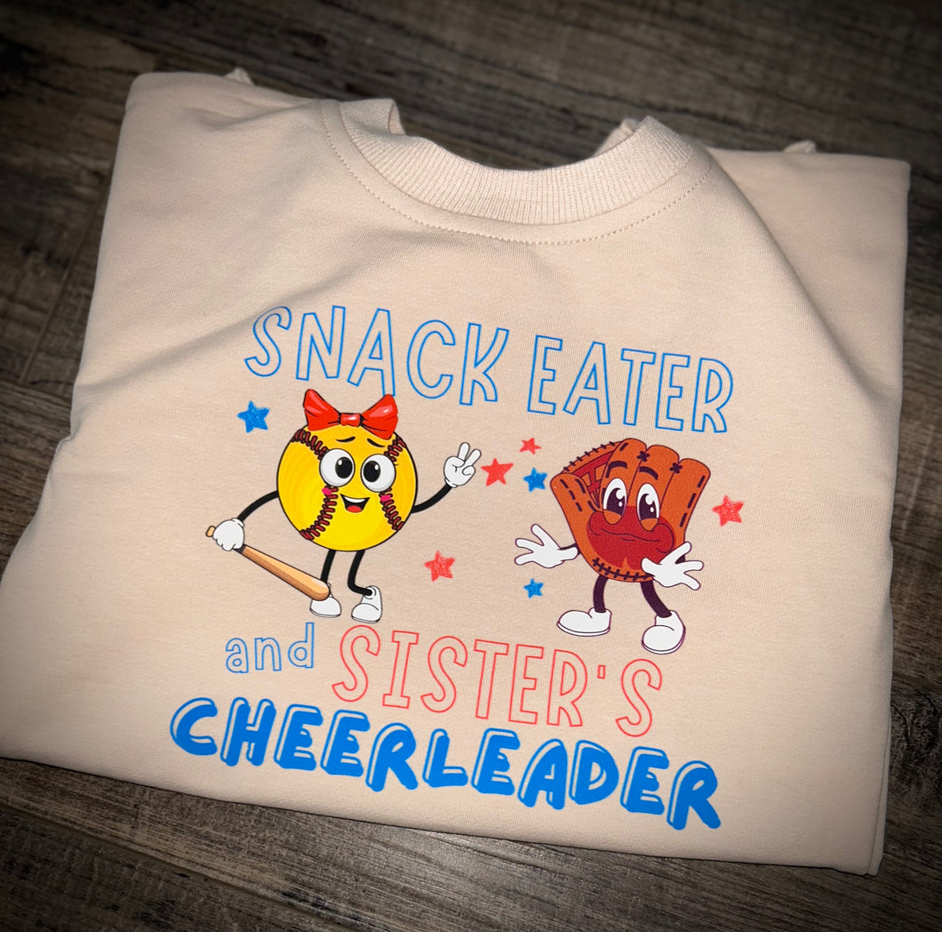 Snack Eater & Sister’s Cheerleader (softball)