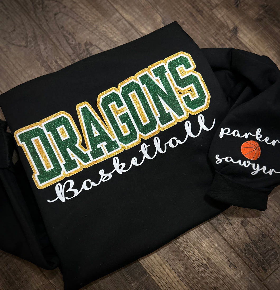 Dragons Basketball (name on sleeve)