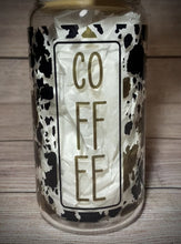 Load and play video in Gallery viewer, Coffee Cowhide Glass Tumbler
