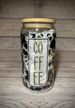 Load image into Gallery viewer, Coffee Cowhide Glass Tumbler
