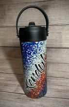 Load image into Gallery viewer, Red White Blue Confetti tumbler
